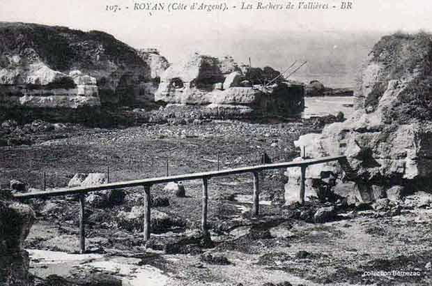 Royan carte postale ancienne, rochers de Vallières