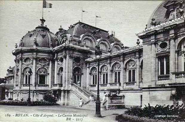 Royan carte postale ancienne, le Casino Municipal