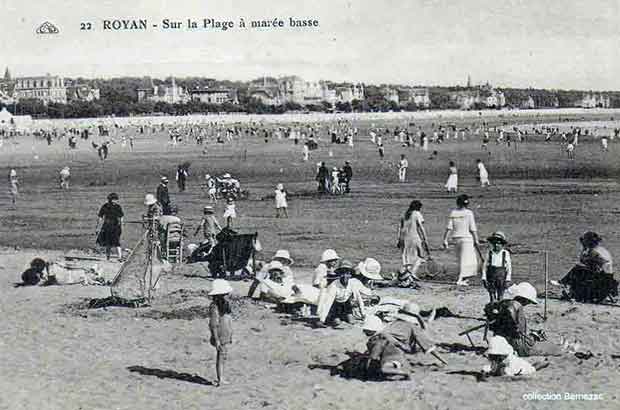 Royan carte postale ancienne, la grande conche