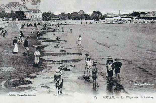 Royan carte postale ancienne, la grande conche