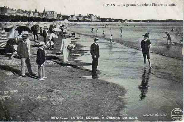 Royan carte postale ancienne, la grande conche