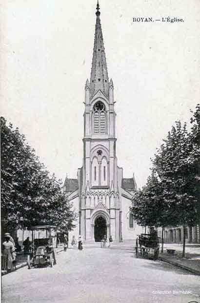 Royan carte postale ancienne, l'église