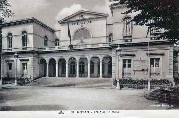 Royan carte postale ancienne, la mairie