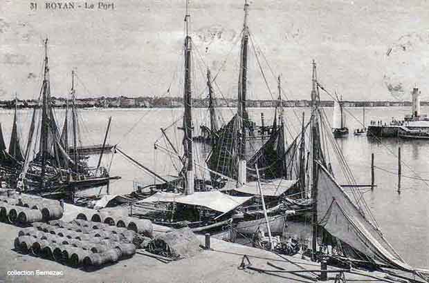 Royan le port carte postale ancienne