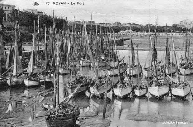 Royan le port carte postale ancienne