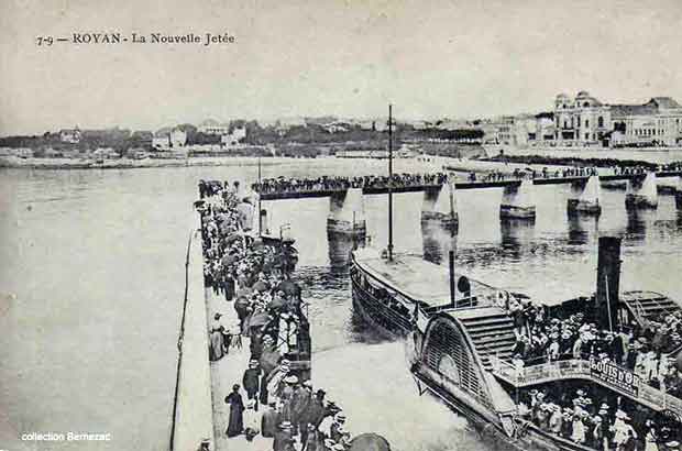 Royan le port carte postale ancienne, la grande jetée