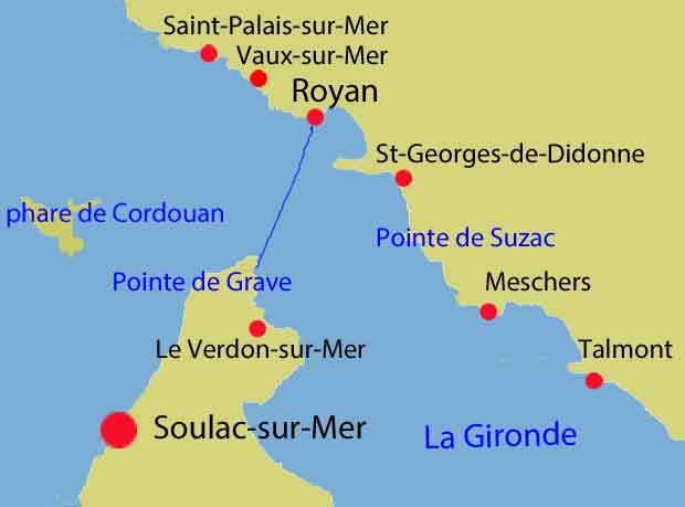 Soulac-sur-mer, carte situation